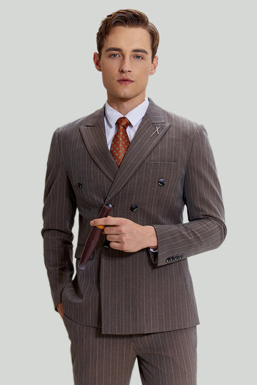 Kaffe Pinstripe 3-Delat Herr Kostym Set